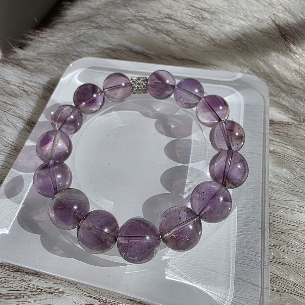 Amethyst Elegant Purple Beaded Bracelet
